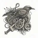 imagine fine line tattoo bird music love music keys tattoo design idea