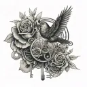 imagine fine line tattoo bird music love music keys tattoo design idea