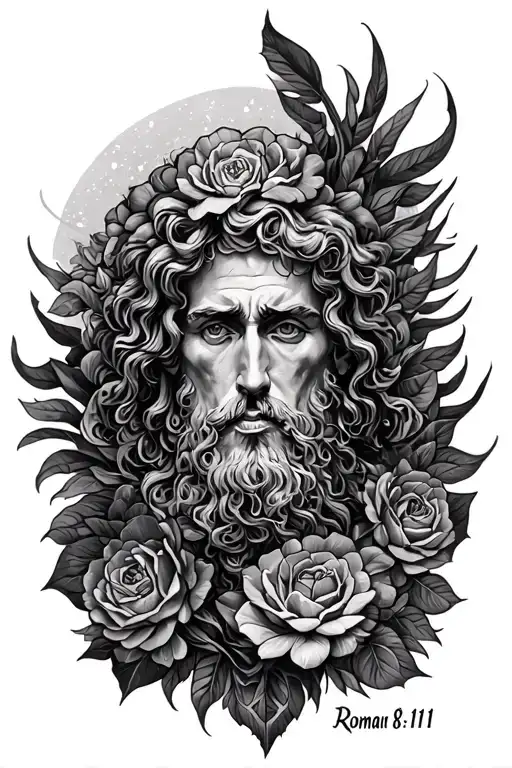 Roman's 8:11 from the bible verse tattoo design idea