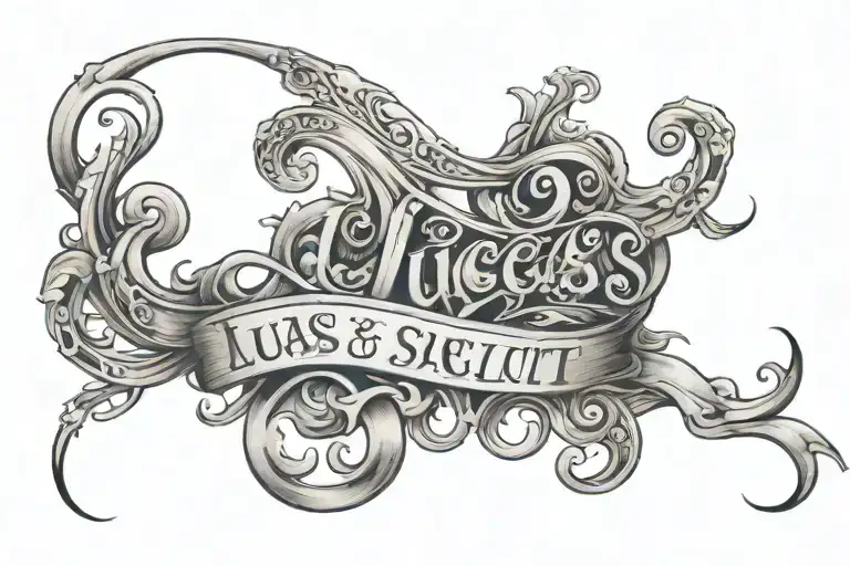 Lucas written in script tattoo design idea