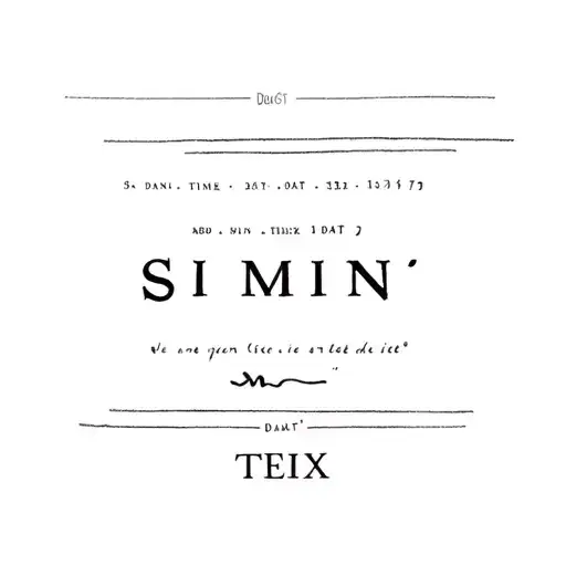 "Simin " date and time death date tattoo design idea