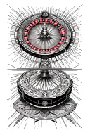 roulette wheel table tattoo design idea