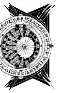 roulette wheel table tattoo design idea
