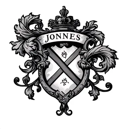 jones family crest type tatoo tattoo design idea