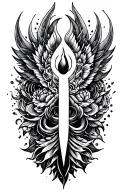 healing power tattoo design idea