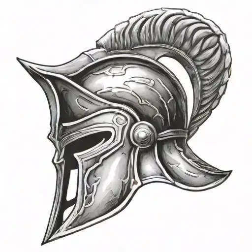 spartan helmet tattoo design idea