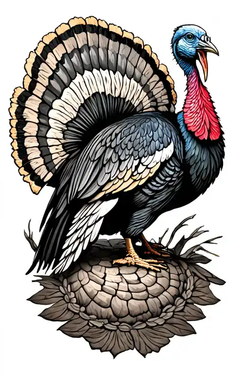 turkey track tattoo design idea