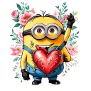 Kevin minion heart tattoo design idea