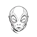 Giger Alien Creepy Baby tattoo design idea
