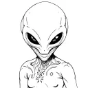 Giger Alien Creepy Baby tattoo design idea