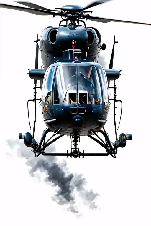 helicopter tattoo design idea