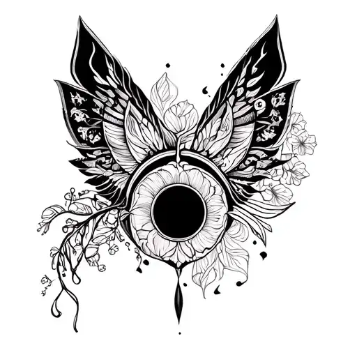 gemini and modern interpretation tattoo design idea
