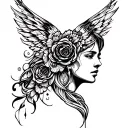 gemini and modern interpretation tattoo design idea