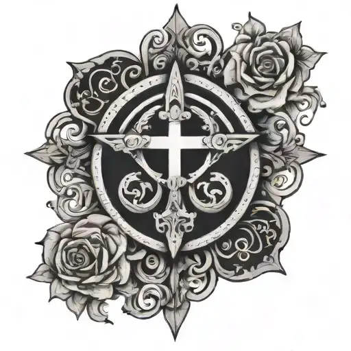 Catholic holy trinity symbol design delicate tattoo tattoo design idea