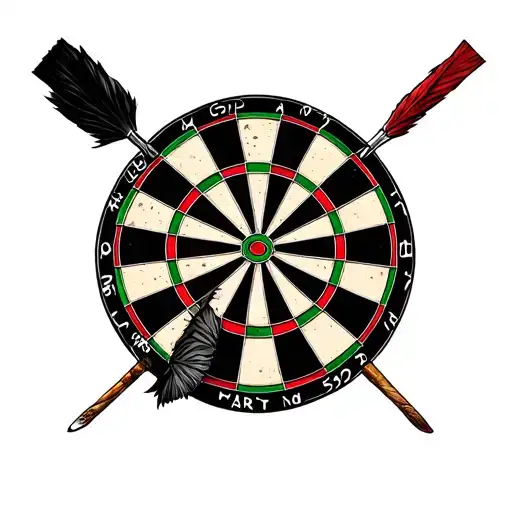 Darts tattoo design idea