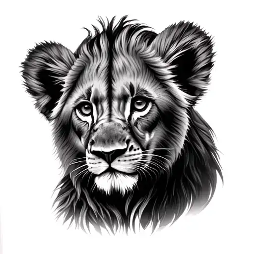 2 Lion Cub tattoo design idea