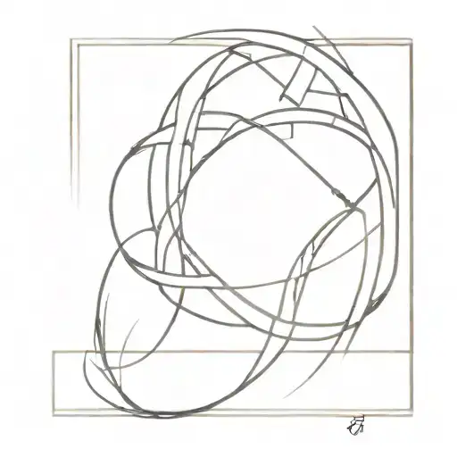 A minimalist tattoo of a manga-inspired Elden Ring symbol tattoo design idea