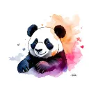 panda bear tattoo design idea