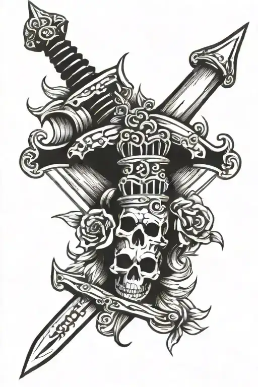 sword spine tattoo tattoo design idea