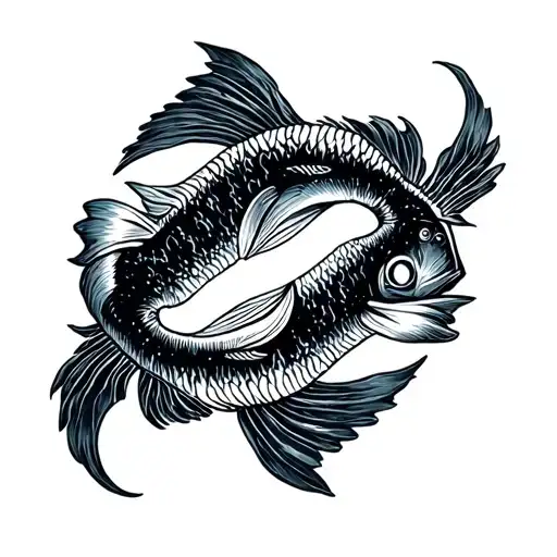 aquarius + libra = pisces tattoo design idea