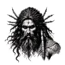 aghori realism tattoo design idea