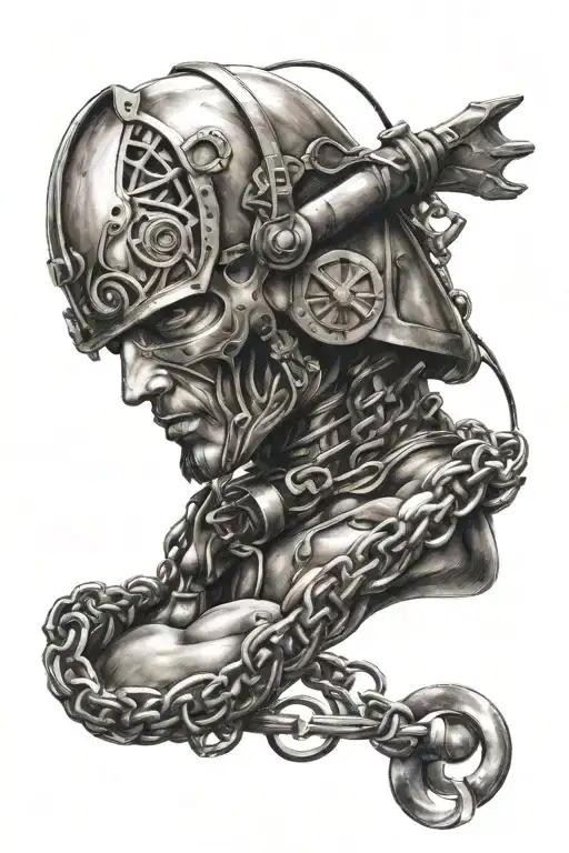 bdsm master slave combined tattoo design idea