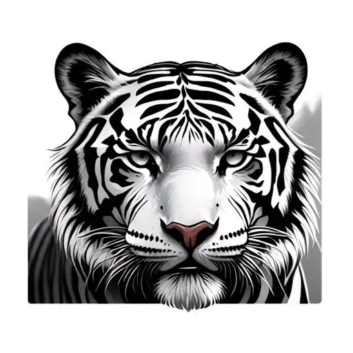 White tiger tattoo design idea