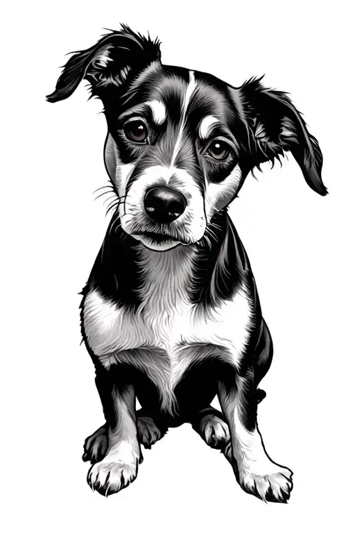 phebe, gemini, dog lover only lover tattoo design idea