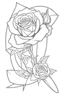 R. I. P Mike with longboard and a rose intertwined tattoo design idea