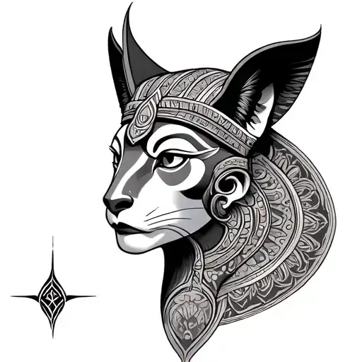 Sekhmet tattoo design idea