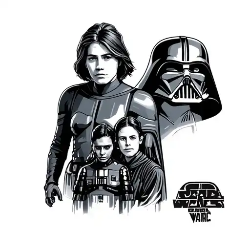 friends tv show and starwars tattoo design idea