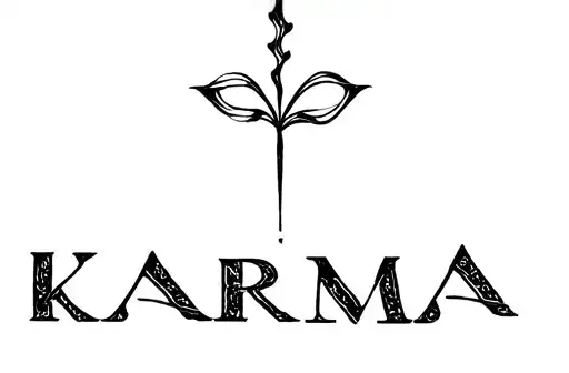 "Karma
" tattoo design idea