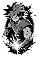 deku using his powers tattoo design idea
