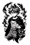deku using his powers tattoo design idea