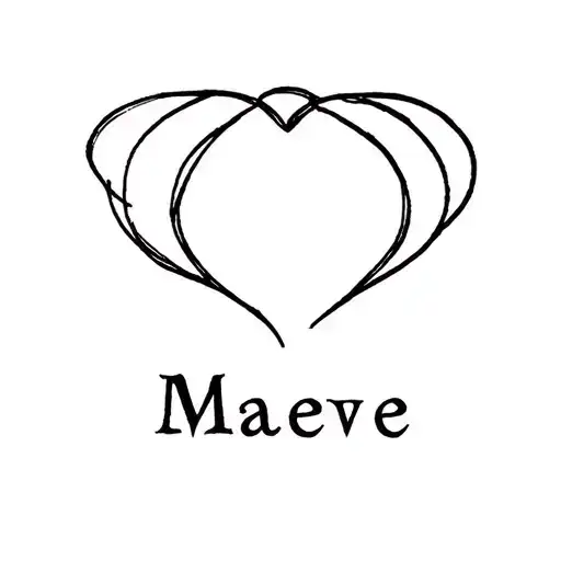 Simplistic image design without text to represent my daughter - Maeve - I am a 23 year old male with only 2 small tattoo tattoo design idea