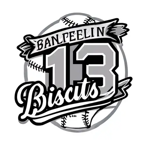 something baseball oriented, including the number 13 and the word "Biscuits" tattoo design idea