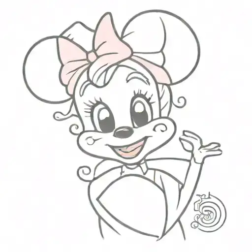 disney, pink, 50s tattoo design idea