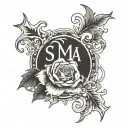 my last name Sundmark tattoo design idea