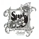 my last name Sundmark tattoo design idea