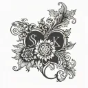my last name Sundmark tattoo design idea