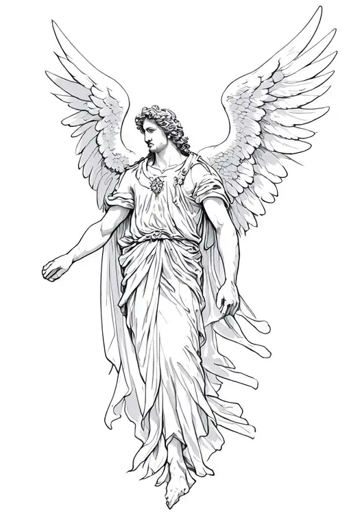 st Michael archangel tattoo design idea