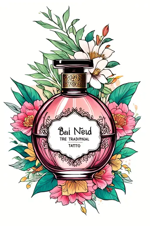 Bali perfume tattoo design idea
