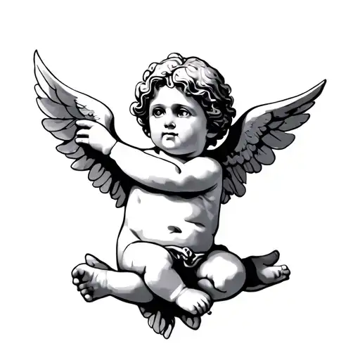 Cherub tattoo design idea
