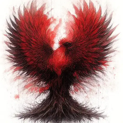 Phoenix Bird Inside A Tree Of Life tattoo design idea