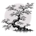 Japanese cherry tree tattoo design idea