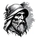 Hermit tattoo design idea
