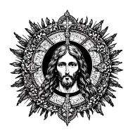chrisme catholic tattoo design idea