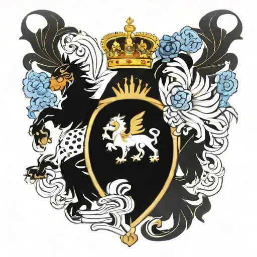 johannessen Norway family crest heraldry crown tattoo design idea