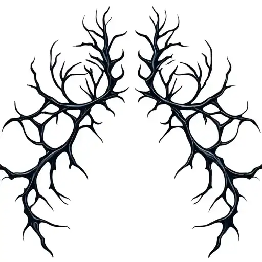 Smooth, branching lines like soft energy veins. Organic and calm, no shading, natural anatomical flow. tattoo design idea