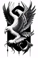 angle wings wrapped tattoo design idea